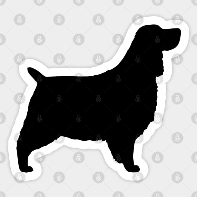 English Springer Spaniel Silhouette Sticker by Coffee Squirrel